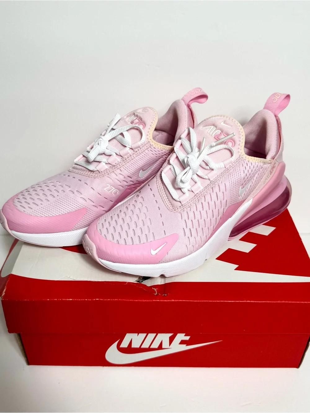 Nike (GS) Air Max 270 ‘Pink Foam’ Sneakers Brand New Size 5.5Y Women’s 7 - Picture 3 of 7